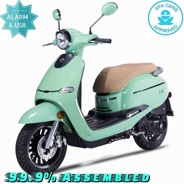 Amigo F10-50 49cc Street Legal Scooter, 4 stroke with 8.5 HP Air Cooled