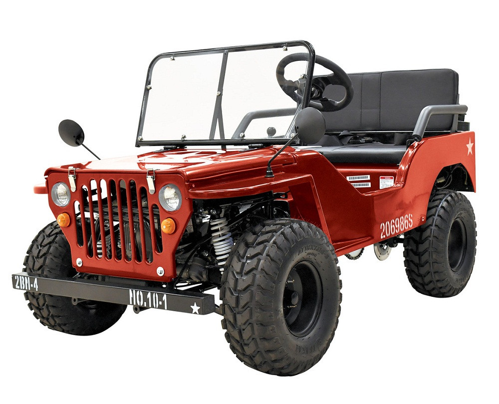 Massimo Jeep Off-Road 125cc Mini Go-Kart/ Golf Cart - Disc Brakes - Over-Size Tires