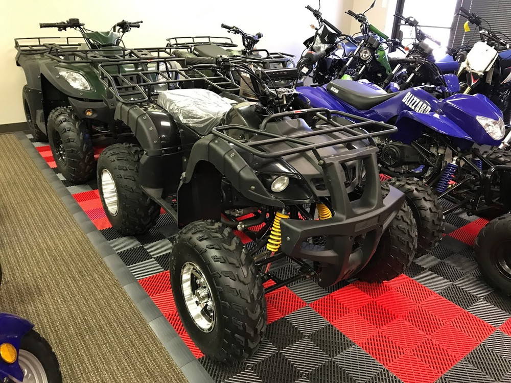 RPS DF200AVA 170cc ATV w/Upgraded Chrome Rims, Single-Cylinder, 4-SStroke, Horizontal Type, Air-Cooled