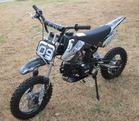 RPS 125cc Dirt Bike, Semi Auto Transmission, 4 Stroke Single Cylinder, Air Cooled
