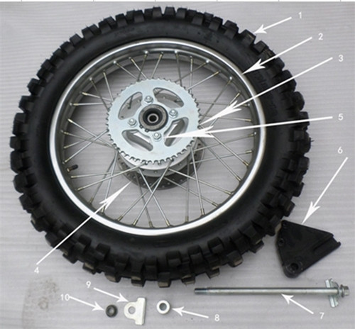 HAWK 250 DLX REAR RIM