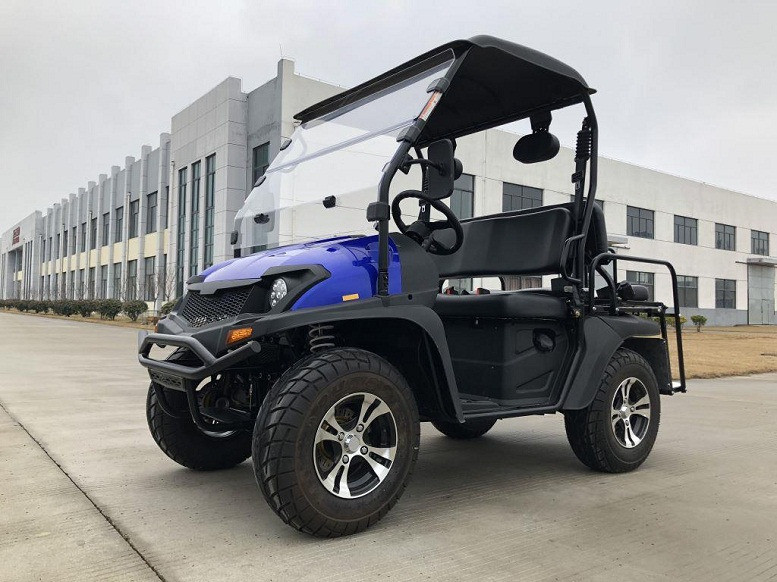 Blue - TrailMaster Taurus 200G Gas UTV High/Low Gear-Golf Cart Style UTV, Hi/Low transmission, Custom Rims, Upgraded