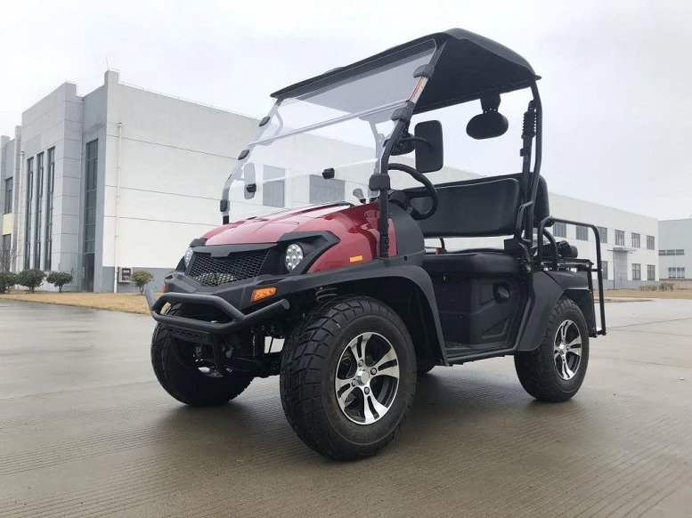 Red - TrailMaster Taurus 200G Gas UTV High/Low Gear-Golf Cart Style UTV, Hi/Low transmission, Custom Rims, Upgraded