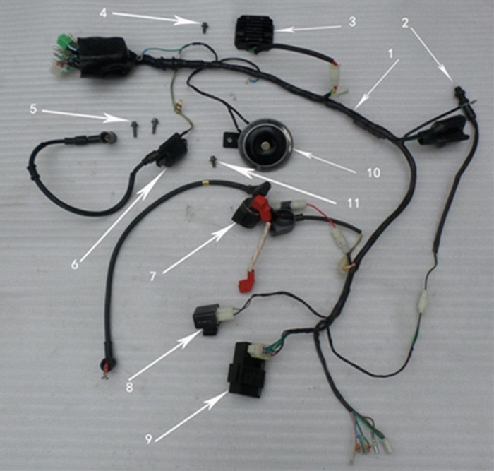 Wire Harness With Bluetooth Hawk 250-1