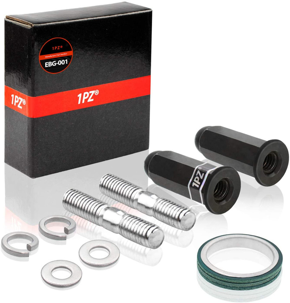 EBG-001 Exhaust Bolt and Gasket for GY6 50 cc 70cc 90 cc 110cc 125 cc 150cc Scooters ATVs Go Karts Moped Quad 4 Wheeler Dune Buggy Sandrail Taotao Sunl Coolster Jonway Roketa