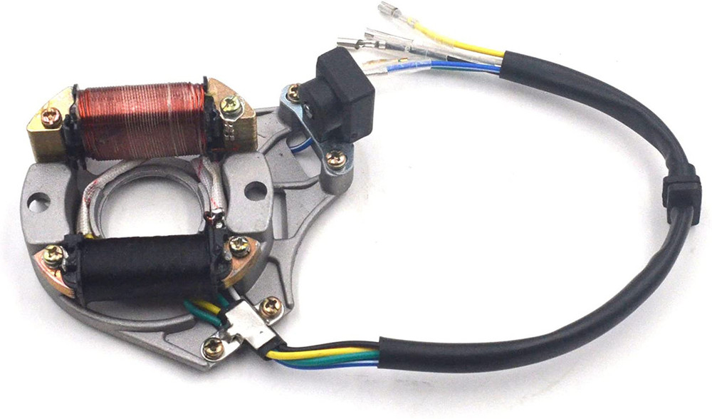 Chanoc 2 Coil Stator Ignition Magneto Plate for 50cc 70cc 90cc 110cc 125cc Chinese ATV Quad Dirt Bike Taotao Sunl JCL
