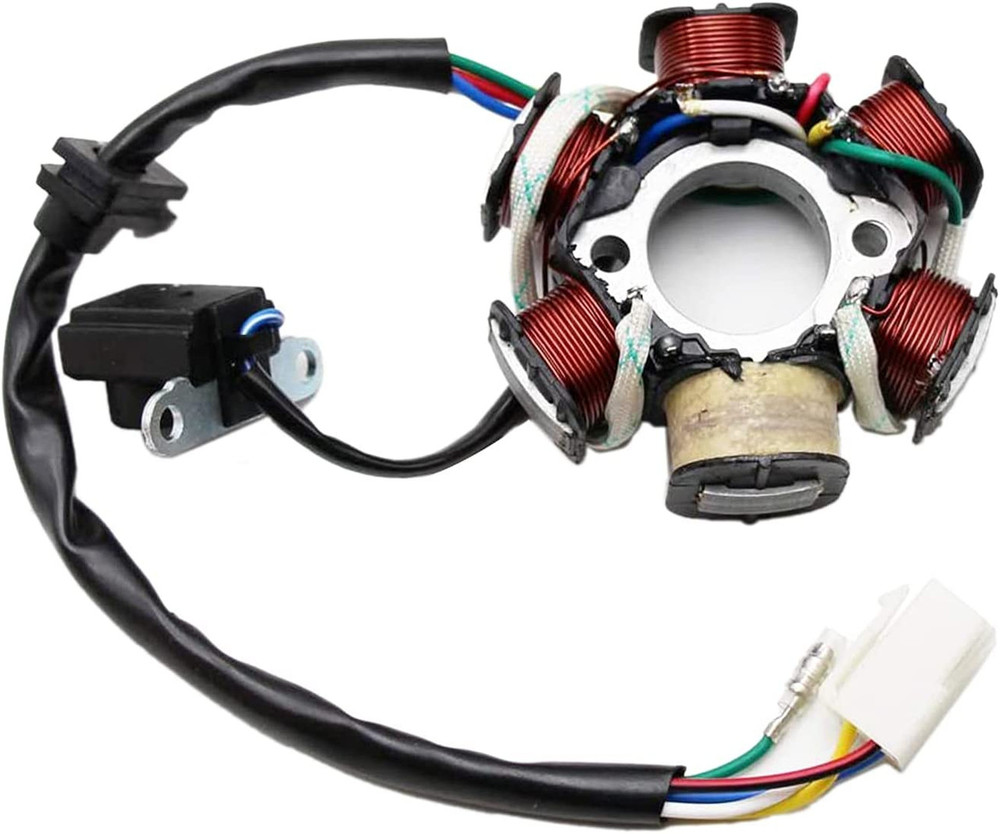 ATV Quad Go Kart Magneto Stator, PRO BAT, Magneto Stater 6 Coils 5 Wires for 50cc 70cc 90cc 110cc 125cc ATV Dirt Bike Go Kart Mini-Choppers Motorcycle