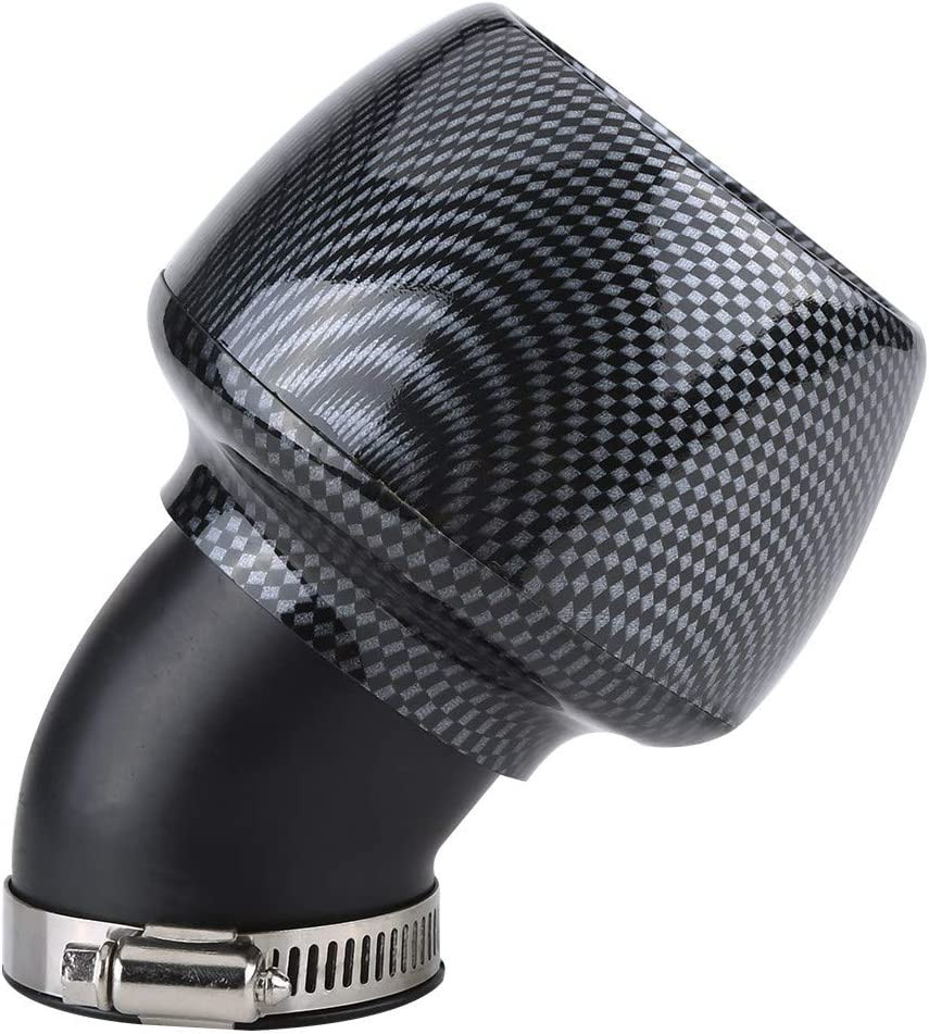 Qii lu Carbon Fiber Universal Air Filter Cleaner for 150cc-250cc Motorcycle Scooter ATV Dirt Bike(42MM)