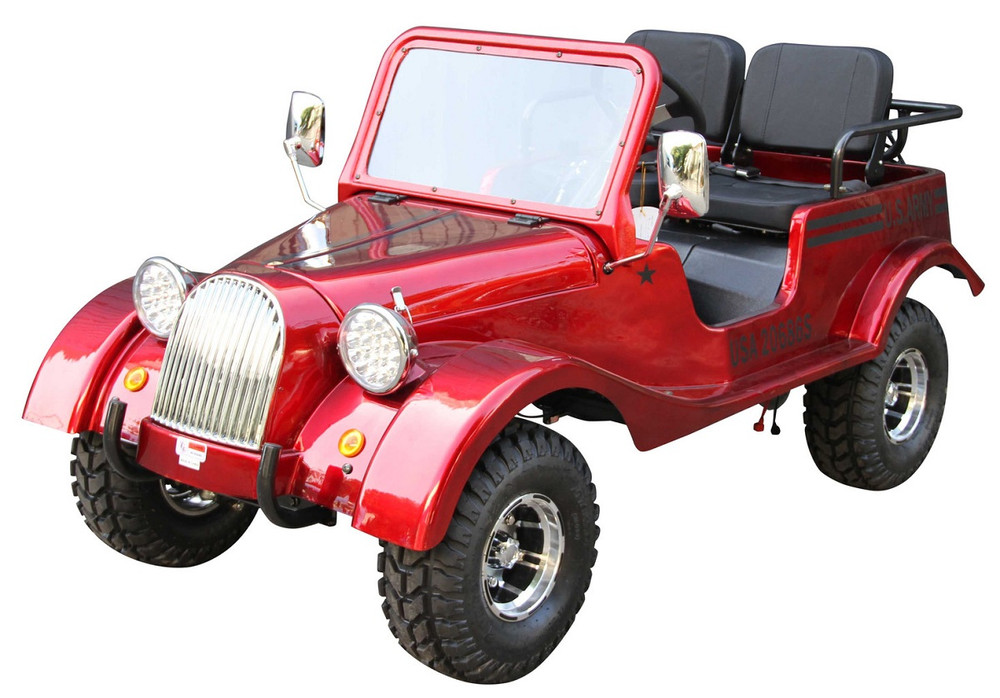 New Vitacci classic Jeep GR-5 125cc, 3-Speed with Reverse, Chrome Rims and Spare Tire