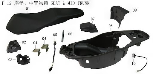 LIFAN KPV150 Seat Front Connecting Plate