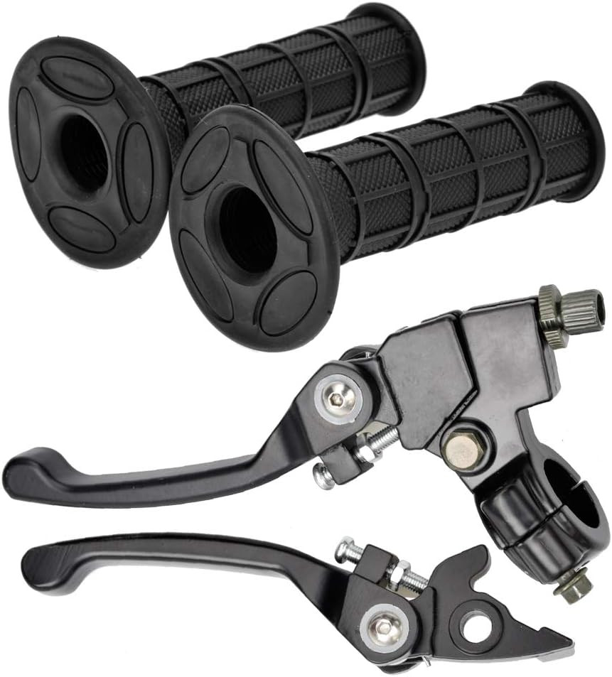Folding Clutch Lever with Perch Brake Lever Black Hand Grips for Apollo RFZ RFZ 125cc TaoTao SSR Thumpstar 50cc 125cc 150cc 7/8" Handble Bar Xmotos Kayo Stomp Atomik Pit Dirt Bike Enduro Motocr