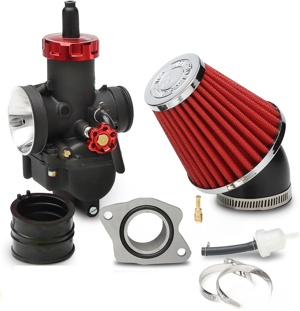 PE30 Carburetor for Hawk 250 Dirt Bike, with Air Filter Intake Manifold Connector, Hawk250 Carb upgrade Performance Enhancement