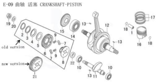 Lifan Kp Mini Balance shaft driven gear