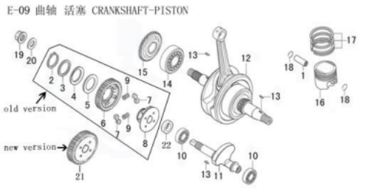 Lifan Kp Mini Piston ring set