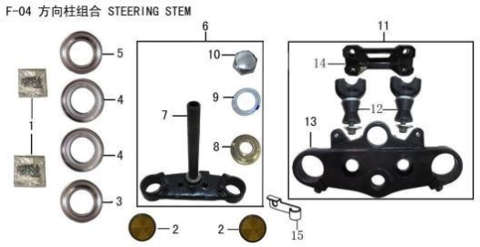 Lifan Kp Mini upper bearing lower cover