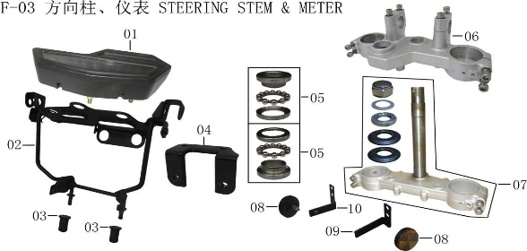Lifan Kpx250 Headlight Bracket Combination