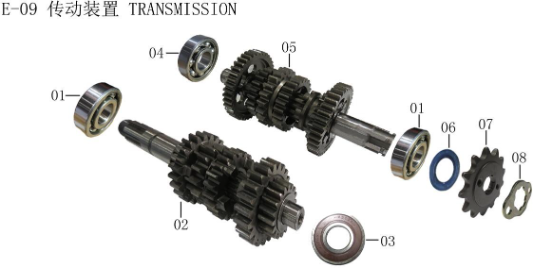 Lifan Kpx250 Spindle combination