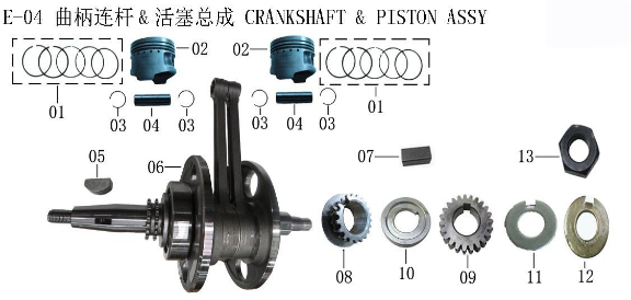 Lifan Lycan Crankshaft Flat Key
