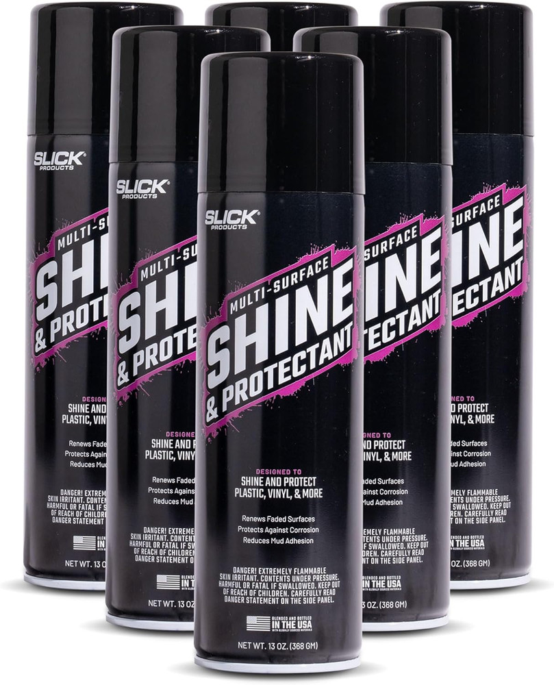 Products Shine & Protectant, Long-Lasting High-Gloss Clear Coat Spray, Renew, Shine, and Protect Plastic, Vinyl, Rubber, Trim, and More (6 Pack)