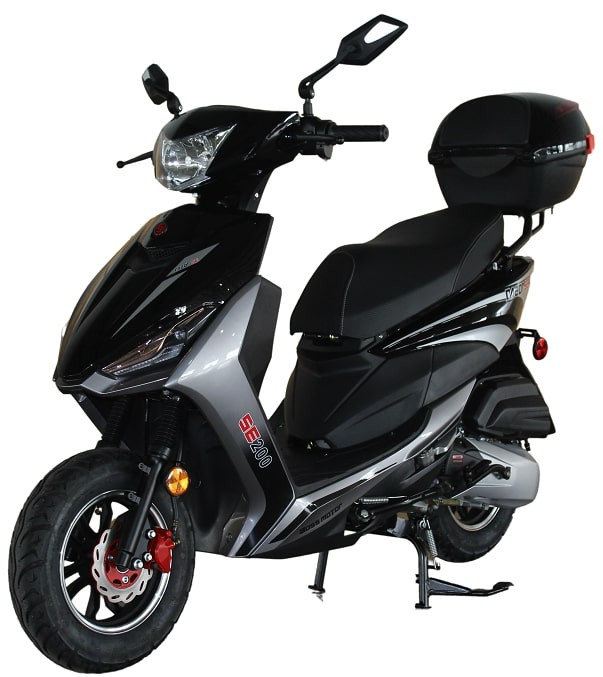 Dongfang Boss Motor SE200 168.9cc Scooter Air-Cooled, 4-Stroke with CVT Transmission and Electric/Kick Start