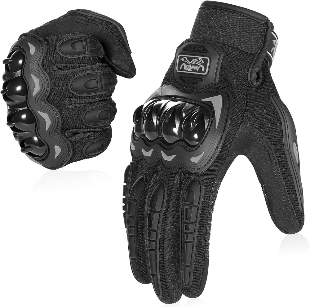Motorcycle Gloves – Breathable, Touchscreen, Anti-Slip Grip, Hard Knuckle Protection