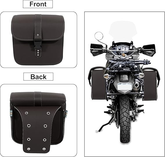 Motorcycle Saddlebag Side Tool Bags | Waterproof Faux Leather