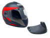 Full Face MMG Helmet. Model Gliss. Color: Matte Black/Red. *DOT APPROVED*