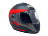 Full Face MMG Helmet. Model Gliss. Color: Matte Black/Red. *DOT APPROVED*