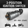 MGI SpeedWare 3-Wire Universal Ignition Key Switch Off/On/Start for Cars, Go Karts, Buggies & Mowers