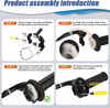 Mini Bike Throttle Assembly and Mini Bike Drum Brake Lever Replacement for CT200U CT200U-EX BT200X Baja Warrior Massimo MB200 Predator 200cc 196cc 6.5hp Parts 7/8 22mm Handlebar Grips