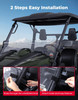 2-in-1 PC Removable Front Windshield Pre-installed rubber Seal Strips Windshield Compatible with UTV Hisun , Msu,Axis,Coleman,Bennche Bighorn,Cub Cadet Challenger 500/700, Massimo MSU 500