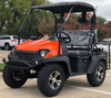 Orange - Fully Loaded Cazador OUTFITTER 200 Golf Cart 4 Seater UTV - Orange Front Side View