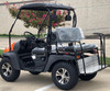 Red - Fully Loaded Cazador OUTFITTER 200 Golf Cart 4 Seater UTV - Fully Assembled and Tested - Orange Rear View