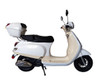 Roketa MC-171-150 Scooter, 4-Stroke Electric start and Kick Start -Side White