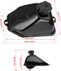 FVRITO Metal Gas Fuel Petrol Tank for 50cc 70cc 90cc 110cc 125cc Sunl Coolster Roketa Taotao ATA JCL Baja Motorsports BMS Vitacci Rider - 03