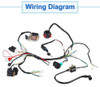 Wiring Harness Compatible with Tao Tao 125CC 110cc 90cc 70cc 50cc ATV Dirt Bikes with Ignition Coil Switch CDI Box 2 Coil Stator Scooters Go Kart Compatible with Coolster Baja Roketa