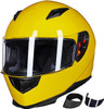Full Face Motorcycle Street Bike Helmet with Removable Winter Neck Scarf + 2 Visors DOT Model (JK313)