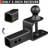 ATV/UTV Trailer Hitch, Fits 2-inch Multi-Purpose Hitch Receiver,3-In-1Towing Ball Mount with 2-Inch Ball,5/8-inch Pin Hole