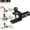 ATV/UTV Trailer Hitch, Fits 2-inch Multi-Purpose Hitch Receiver,3-In-1Towing Ball Mount with 2-Inch Ball,5/8-inch Pin Hole