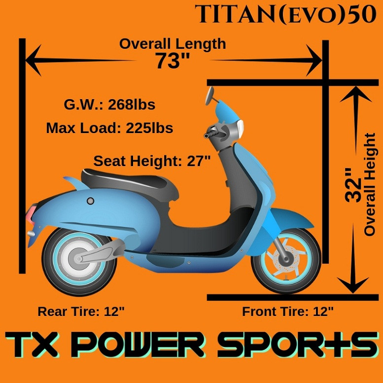Taotao Titen EVO 50CC Street Legal Scooter | TX PowerSports