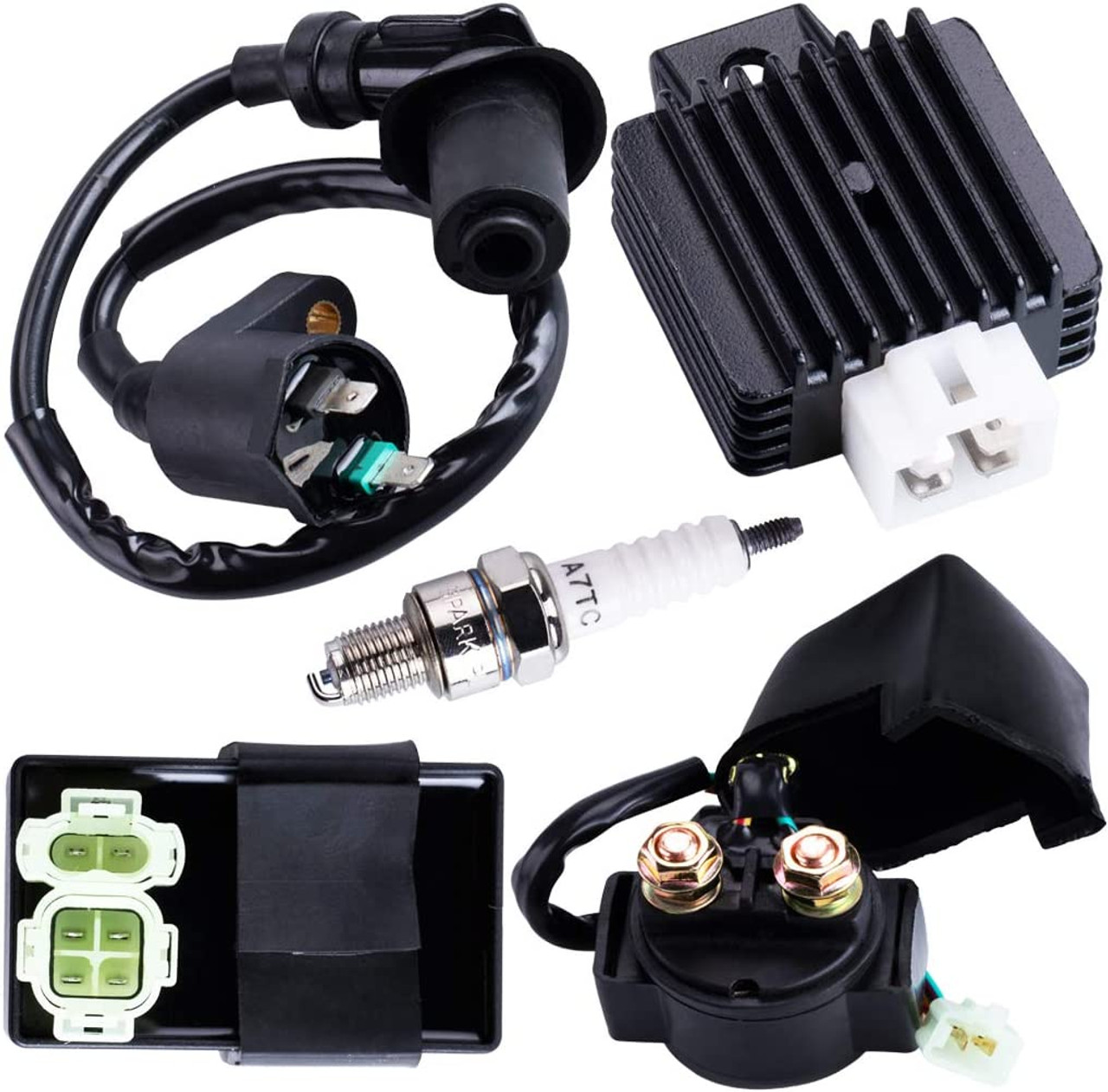 Shop Ac Cdi Ignition Coil Relay Voltage Regulator Spark Plug