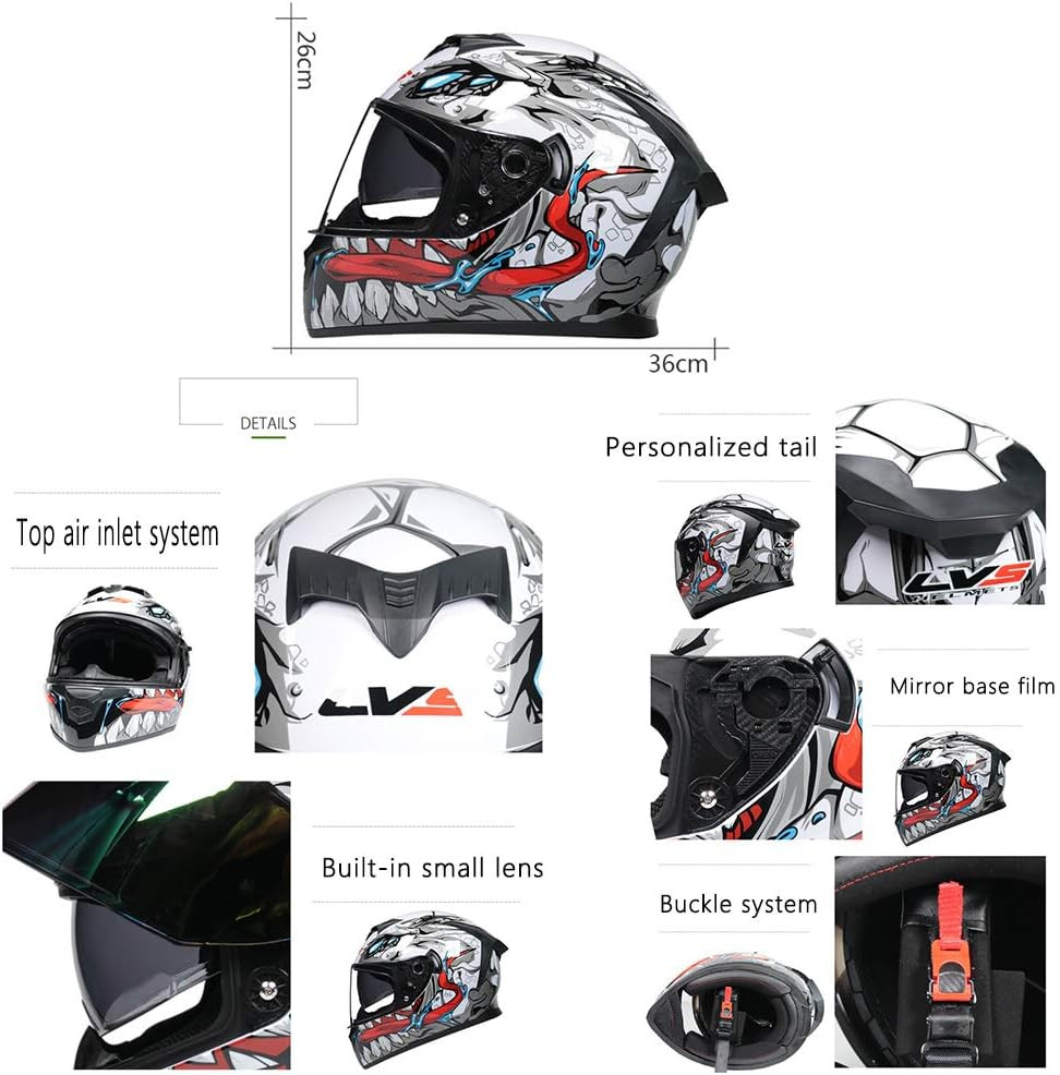 Unisex-Adult Full Face Motorcycle Helmet DOT | Txpowersports