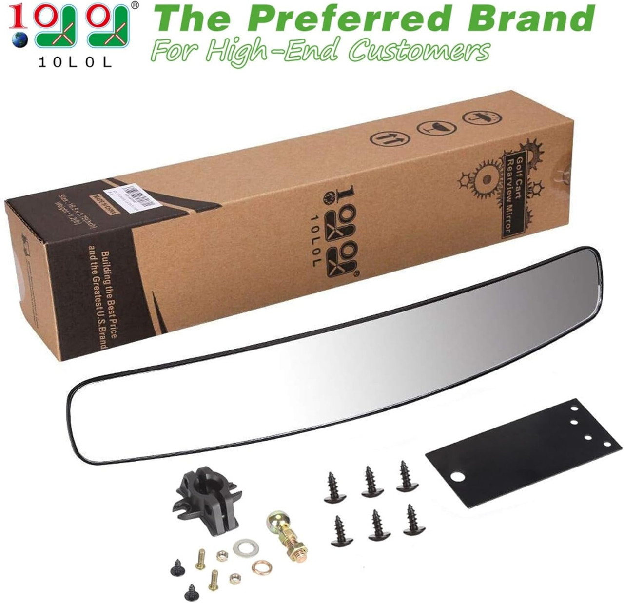 Universal Adjustable Golf Cart Panoramic Rear View Mirror