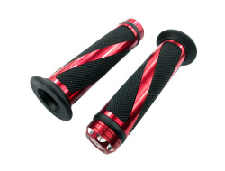 Aftermarket MYK Scooter Grip Set | Swirl Red (7/8")