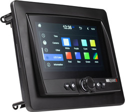 Portable Touchscreen Car Stereo Dual Zone Audio System for Boat & UTV, Black