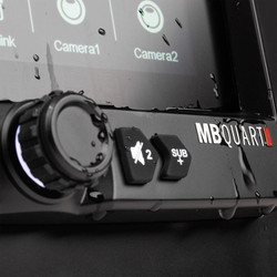 Portable Touchscreen Car Stereo Dual Zone Audio System for Boat & UTV, Black