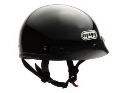 Shorty MMG Helmet. Model Beanie. Color: Shiny Black. *DOT APPROVED* *FREE GOGGLES INCLUDED*