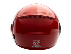 Open Face MMG Helmet. Model Blaze. Color: Shiny Red. *DOT APPROVED*