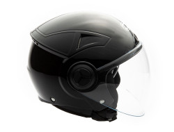 Open Face MMG Helmet. Model Blaze. Color: Shiny Black. *DOT APPROVED*