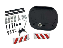 Luggage Box for Scooters / Motorcycles - Size: XL - Color: Black - 45Lts